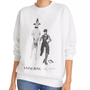 Anine Bing Ramona Sweatshirt Terry O'Neill x David Bowie White